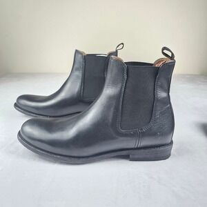 NWOT FRYE Mens Tyler Flex Black Leather Chelsea Boots Side Zip Ankle 10D